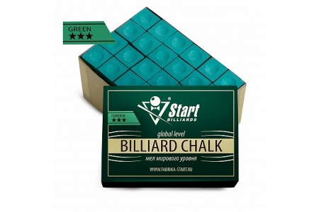 Мел Startbilliards 3 звезды зеленый (72шт)